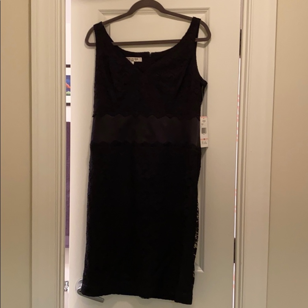 Black lace cocktail dress